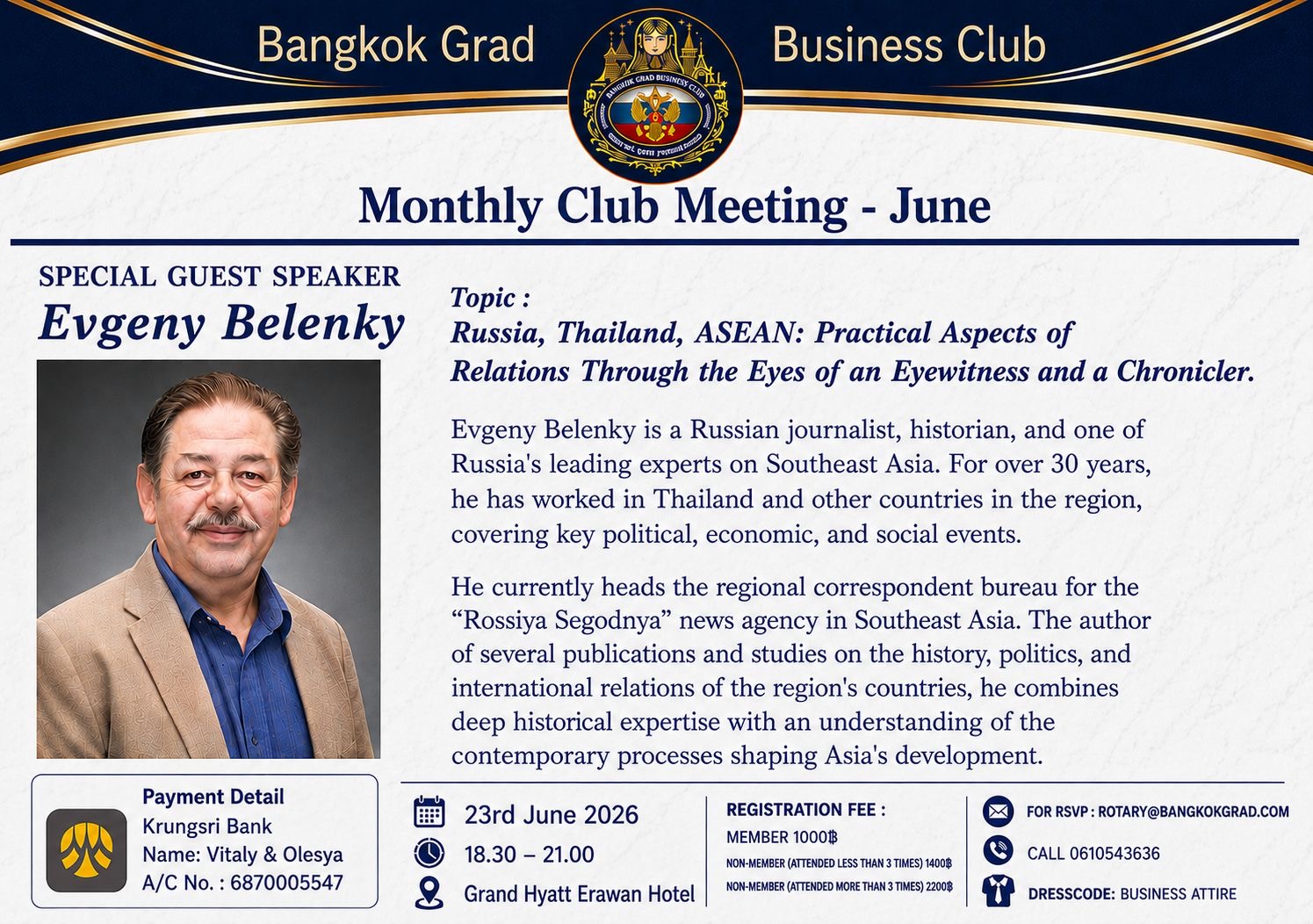 Bangkok GRAD June Meeting