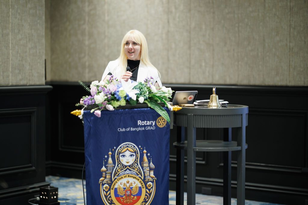 Speech by Rotary Club Bangkok GRAD President during the ceremony